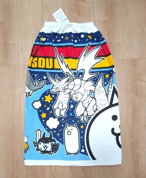 新品 にゃんこ大戦争 ラップタオル 巻タオル バスタオル 女の子 男の子 80