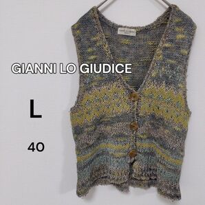 ジャンニロジュディチェ GIANNI LO GIUDICE ベスト L 40 Vネック ニットベスト セーター