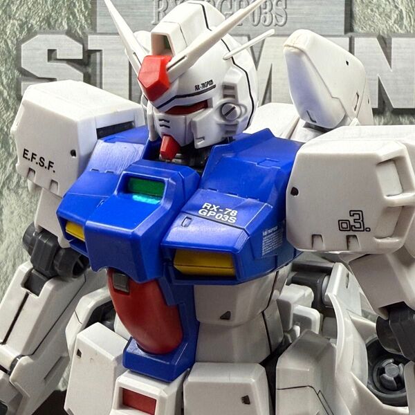 ガンダム0083 ガンプラ MG RX-78GP03S ガンダム試作3号機 ステイメン 素組み完成品 バンダイ 赤バンダイ