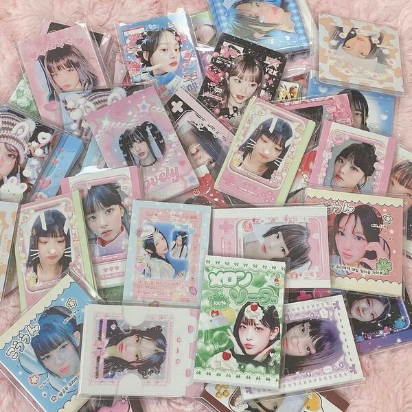 NewJeans NJZ 韓国作家 50枚 ドムソン カード ステッカー おまけ ソンムル kpop
