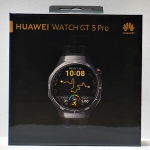■新品未開封■ファーウェイ HUAWEI WATCH GT 5 Pro 46mm ブラック フルオロエラストマーベルト 保証有