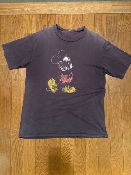 80s〜90s ディズニー ミッキーマウス Tシャツ ビンテージ サンフェード usa製