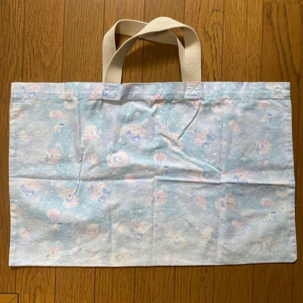 防災頭巾カバー 防災頭巾バッグ 水色 小学校 中古