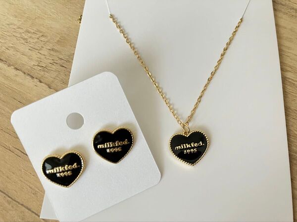 新品 ミルクフェド ピアス ネックレス 2点セット