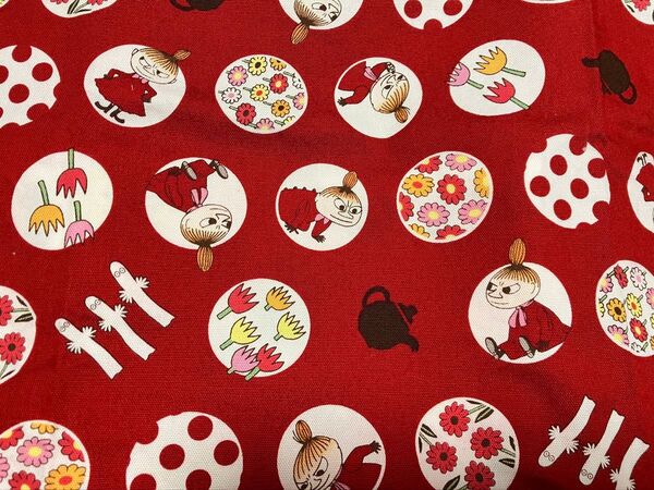 ムーミン リトルミィ 生地 はぎれ オックス生地