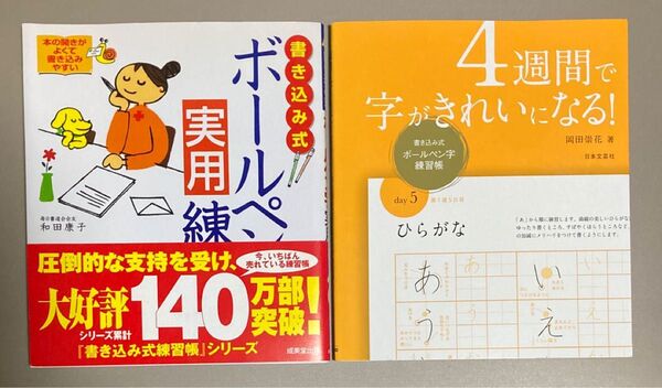 書き込み式ボールペン字実用練習帳/4週間で字がきれいになる!書き込み式ポールペン字練習帳 2冊セット