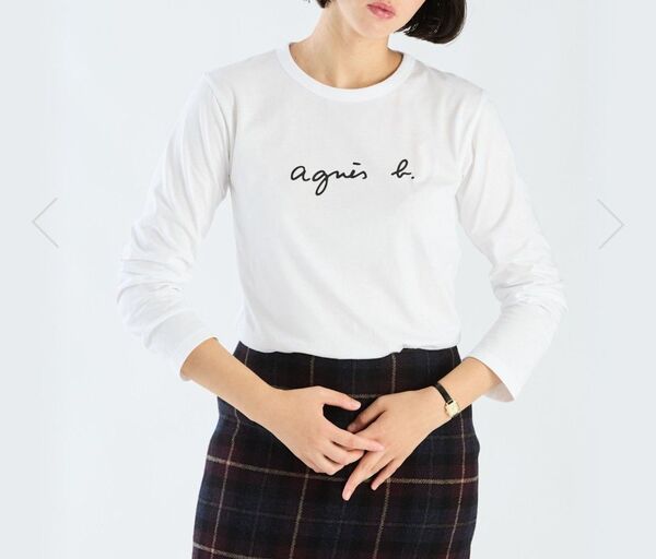 ロゴTシャツ 長袖 アニエス・ベー