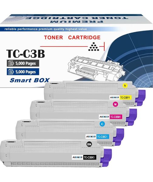 Aseker OKI用TC-C3B TC-C3BK1 TC-C3BC1 TC-C3BM1 TC-C3BY1 C844dn再生トナー
