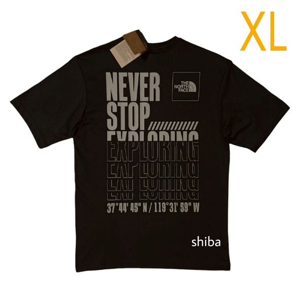 THE NORTH FACE ノースフェイス tシャツ 半袖 コーディネート 黒 ブラック 海外XLサイズ