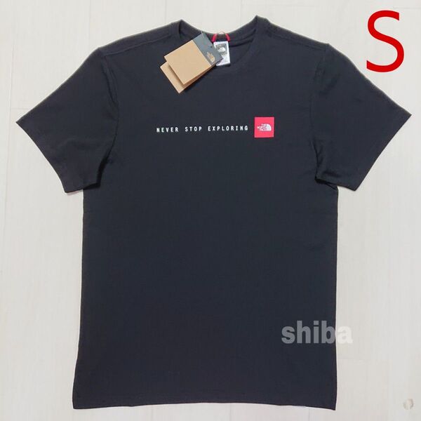 THE NORTH FACE ノースフェイス tシャツ 半袖 トップス 人気 ボックスロゴ 黒 ブラック NSE 海外Sサイズ