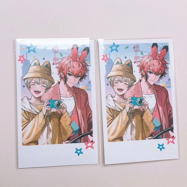 にじさんじ 緋八マナ 赤城ウェン おでかけOriens チェキ 2枚セット