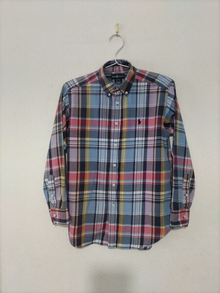 Ralph Lauren ボタンダウンシャツ チェック柄 マルチカラー 160/84A