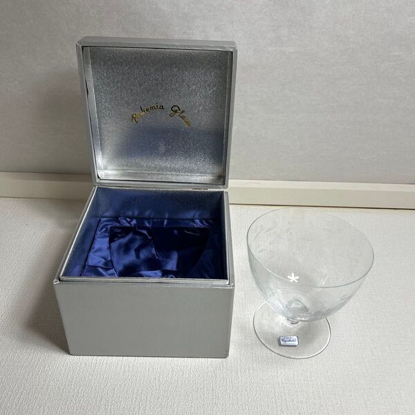 BOHEMIA GLASS(Crystal) 箱付き ボヘミアガラス ローハン花瓶 グラス インテリア