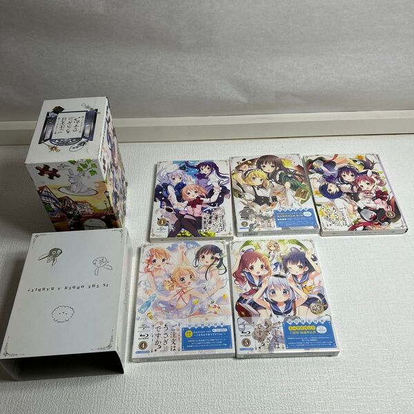【訳あり】ご注文はうさぎですか?Blu-ray全5巻セット+収納BOX *注意!不足巻あり