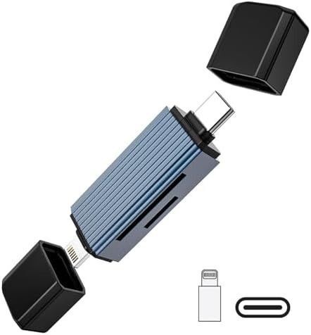 USB-C + lightning 2-in-1 カードリーダー OTG対応 S