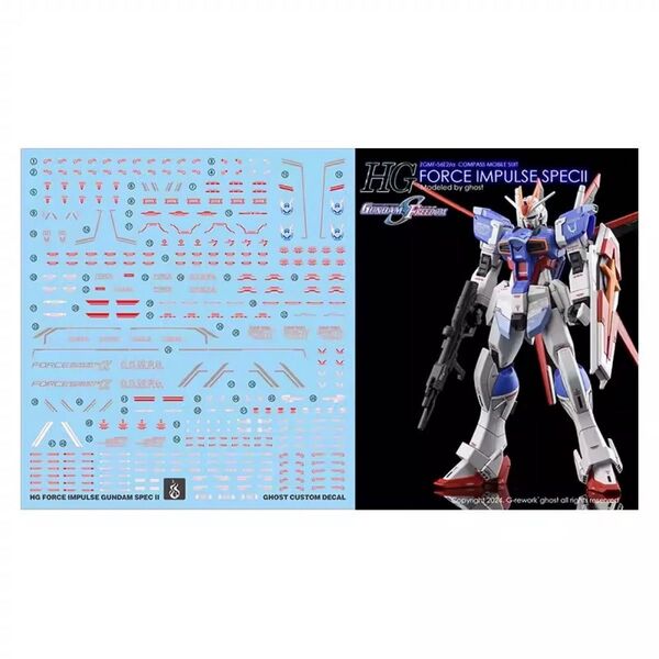 HGCE フォースインパルスガンダムSPEC II用水転写デカールVer.GHOST
