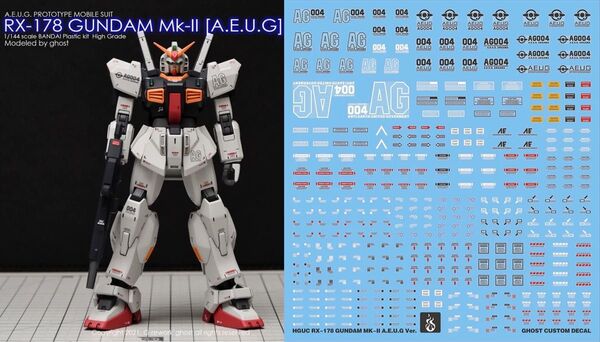 HGUC ガンダムMK II (エゥーゴ仕様) 用水転写デカールVer.GHOST