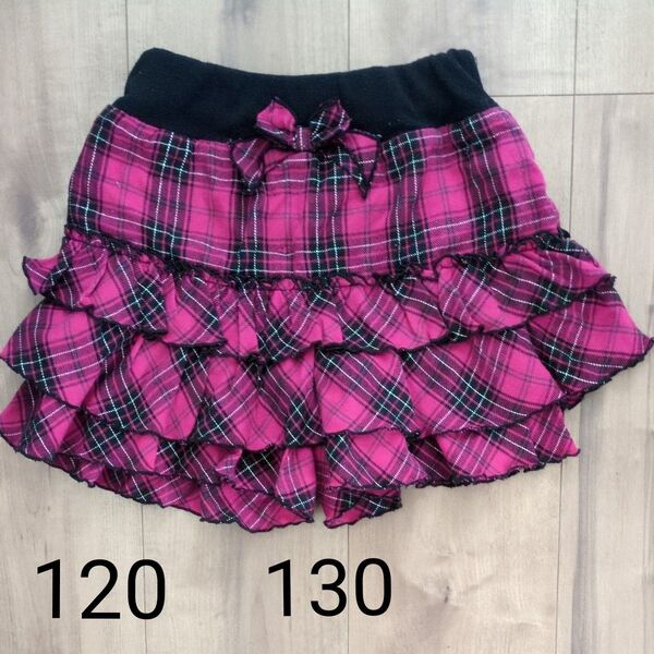 ショートパンツ キュロット 130 チェック