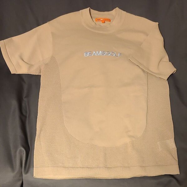 BEAMS GOLF ニットTシャツ ベージュ Mサイズ