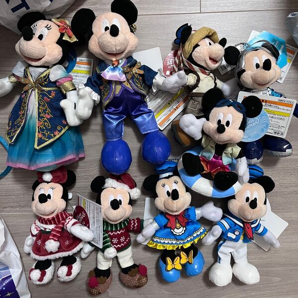 ぬいぐるみバッジ ディズニー ミッキー ミニー