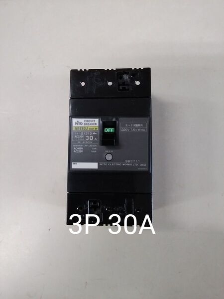 日東工業 サーキットブレーカ NBE53J 3P30A 1台 中古品