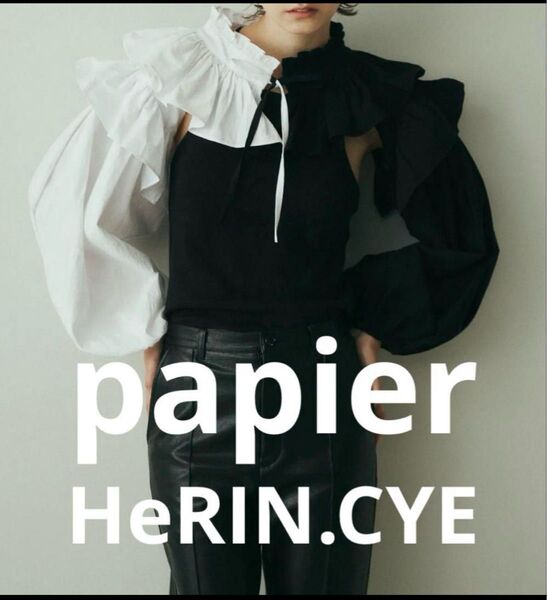 papier HeRIN.CYE bi color blouse つけ袖 襟