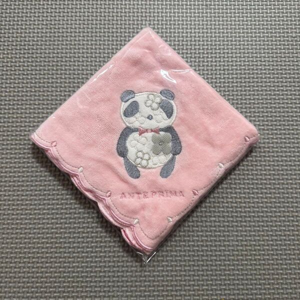 ANTEPINA パンダ刺繍 タオルハンカチ