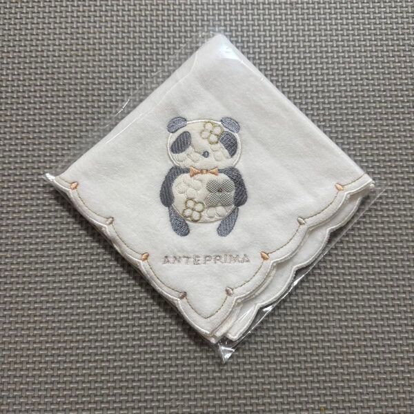 ANTEPINA パンダ刺繍 タオルハンカチ