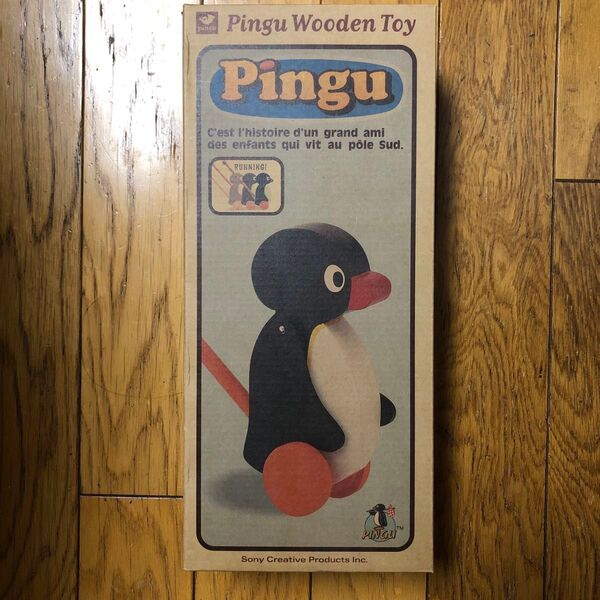 木製玩具 ソニー ピングー ころころ人形 Pingu Wooden Toy カタカタ