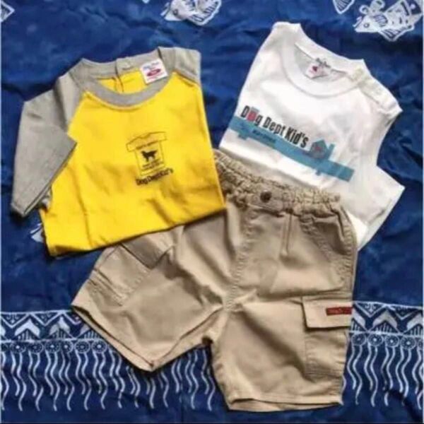 DogDept 男の子のセット 95 キッズ 子供服 Tシャツ 半袖 ショートパンツ