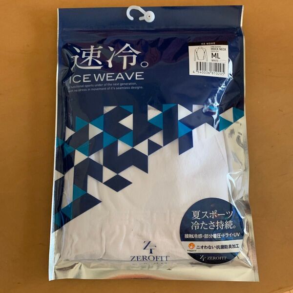 ZEROFIT ICE WEAVE モックネックシャツ ML ホワイト 未使用