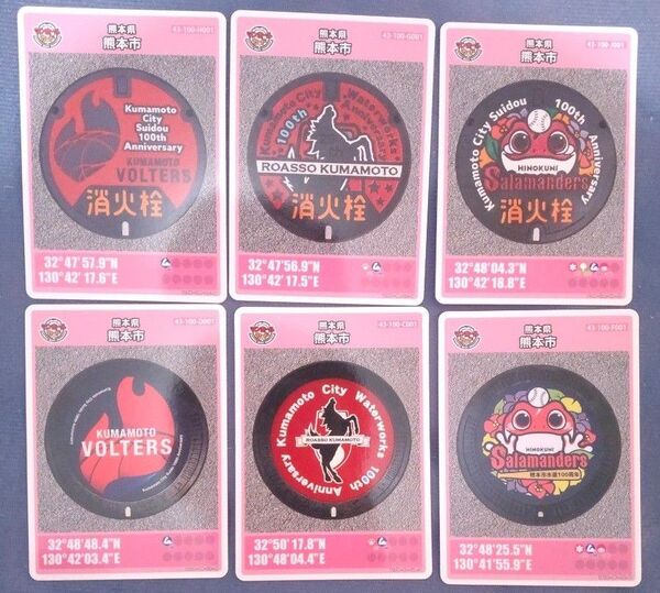 熊本県 熊本市 マンホールカード ロアッソ サラマンダーズ ヴォルターズ