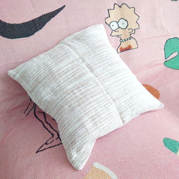 【美品】インド製ミックスボーダークッションカバー インテリア 45cm×45cm