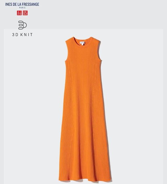 UNIQLO 3Dニットリブワンピース ユニクロ イネス ニットワンピース 新品