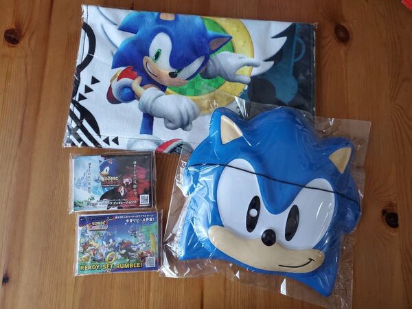 ソニック SONIC ソニック×シャドウジェネレーションズ フェイスタオル お面 ポケットティッシュ イベント 限定品 非売品
