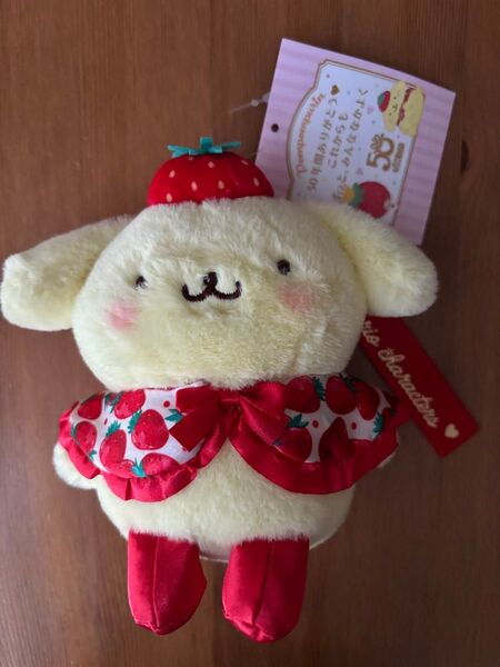 サンリオ ポムポムプリン いちご新聞50周年 Sanrio Sanrio マスコットホルダー ぬいぐるみ