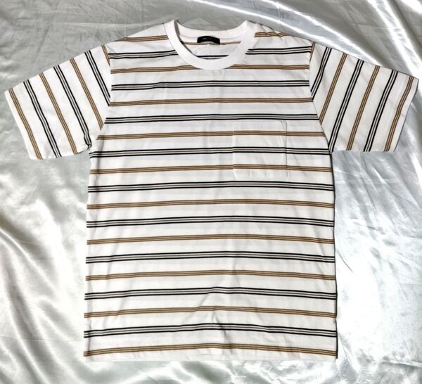 【限定セール】《コムサイズム》ボーダー柄半袖Tシャツ Mサイズ