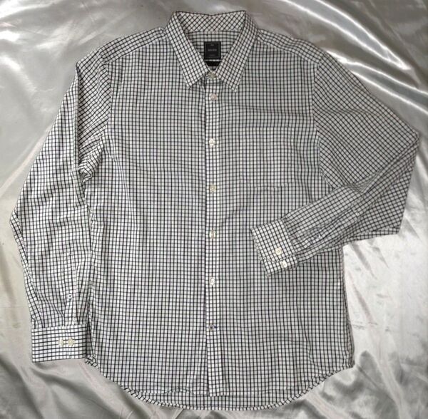 【限定セール】《GAP》緑×ネイビーチェック柄シャツ Lサイズ