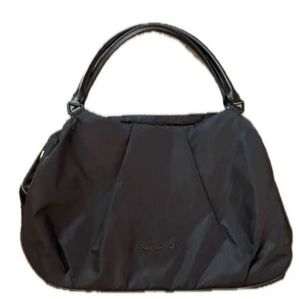 お値下げ 4,900円→4,500円 agnes b. ナイロンバッグ ブラック ベボストン