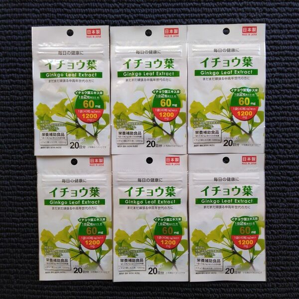 イチョウ葉 サプリメント 6袋