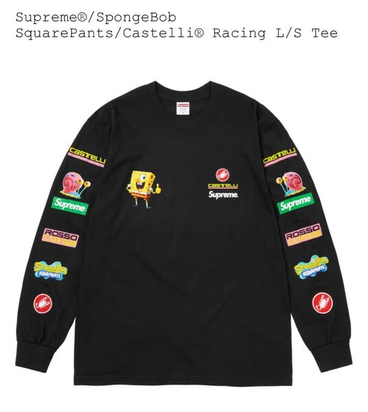 Supreme x SpongeBob Castelli Racing L/S Tee "Black" XL