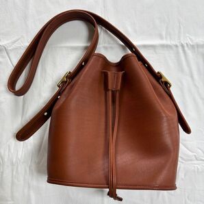 美品 オールドコーチ 巾着ショルダー ブラウン 9952