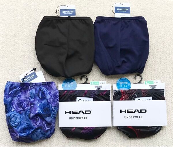 本日迄!BROS&HEAD ビキニ ブリーフ Lサイズ シンプル&花柄&デザイン 5枚セット