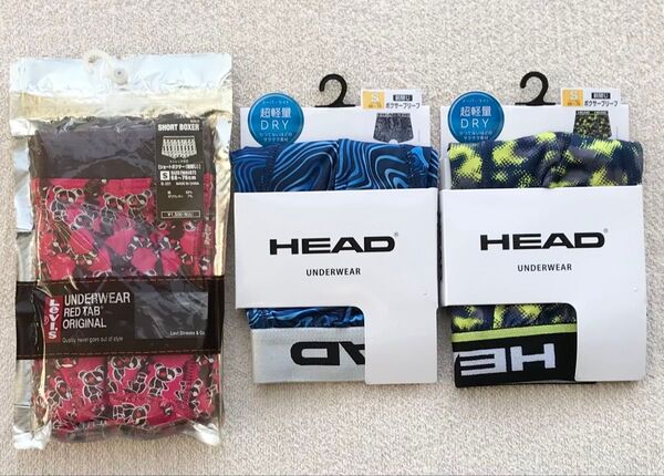 本日迄! Levis&HEAD ボクサーパンツ Sサイズ 3枚セット