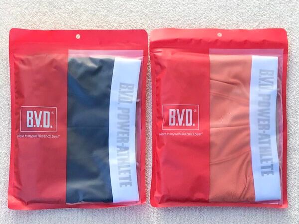 本日迄!B.V.D ボクサーパンツ Sサイズ ローライズ&メッシュ ネイビー&オレンジ 2枚セット