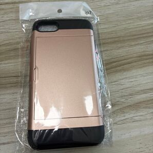 iPhone7/8/SE スマホケース カード収納 ローズゴールド 未使用