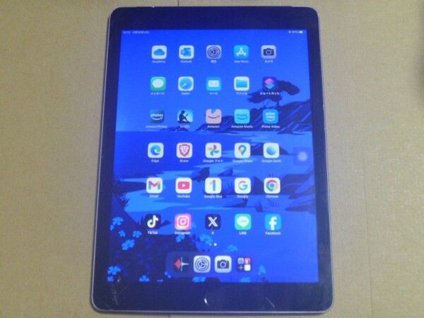 iPad Air 2 Wi-Fi+Cellular スペースグレイ Apple 判定◯ iPadを探すを解除して初期化済 画面割れ