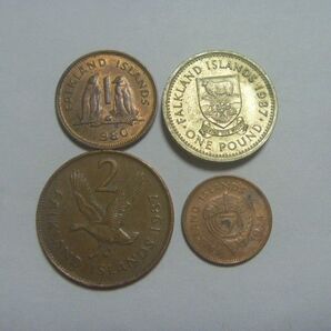 イギリス領フォークランド諸島 古銭 4種 硬貨 外国貨幣 コイン 外国銭 セット まとめ売り