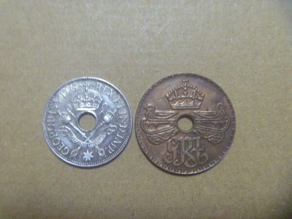 ニューギニア 1シリング銀貨 1ペニー硬貨 古銭 オーストラリア委任統治領 コイン 外国貨幣 外国銭 セット まとめ売り