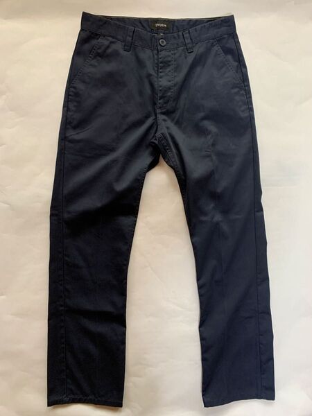 BRIXTON ブリクストン FLEET LW RIGID CHINO PANT W34 L32 NAVY RELAXED FIT